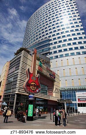 Poland, Warsaw, downtown shopping and leisure complex View Large Photo Image Stock Photograph - Poland, Warsaw, downtown shopping and leisure complex. Fotosearch