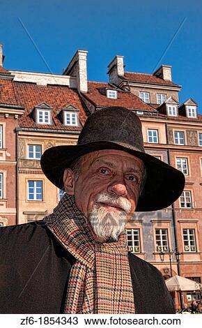 Poland, Warsaw, Old Town, Main Square, Close-up of elderly man View Large Photo Image Stock Image - Poland, Warsaw, Old Town, Main Square, Close-up of elderly man. Fotosearch
