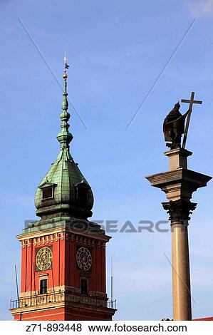Poland, Warsaw, Royal Castle, Sigismund III Vasa Column View Large Photo Image Stock Photo - Poland, Warsaw, Royal Castle, Sigismund III Vasa Column. Fotosearch