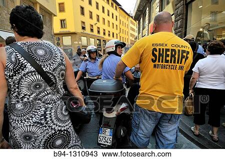 Stock Image - Police, Florence, Tuscany, Italy. Fotosearch