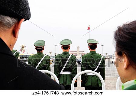 Policemen in Tiananmen square, Beijing, China, Asia View Large Photo Image Stock Photo - Policemen in Tiananmen square, Beijing, China, Asia. Fotosearch