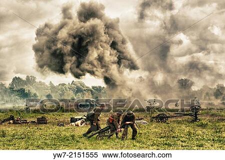 Polish infantry with heavy machine gun Battle of Lomianki - historical reenactment, Poland. View Large Photo Image Stock Photography - Polish infantry with heavy machine gun Battle of Lomianki - historical reenactment, Poland.. Fotosearch
