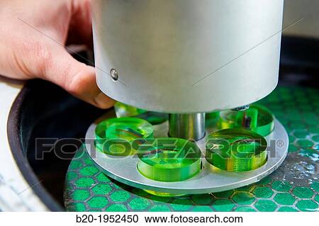 Stock Image - Polisher. Mechanical workshop of embedded sample preparation. Characterization, test and analyze of materials and components. Technological Services to Industry. Tecnalia Research & Innovation, Donostia, San Sebastian, Gipuzkoa, Basque Country, Spain.. Fotosearch