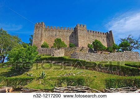 Pombal Templar Castle Leiria district Estremadura Portugal Europe. View Large Photo Image Stock Image - Pombal Templar Castle Leiria district Estremadura Portugal Europe.. Fotosearch