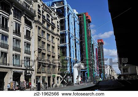 Stock Photograph - Pompidou Center. Paris, France. Fotosearch