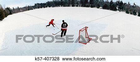 Pond hockey View Large Photo Image Stock Photo - Pond hockey. Fotosearch