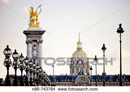 Pont Alexandre III and H? tel des Invalides, Paris, France View Large Photo Image Picture - Pont Alexandre III and H? tel des Invalides, Paris, France. Fotosearch