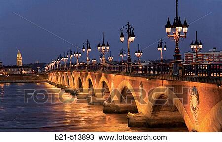 Pont de Pierre (stone bridge) over the Garonne river, Bordeaux. Gironde, Aquitaine, France View Large Photo Image Stock Image - Pont de Pierre (stone bridge) over the Garonne river, Bordeaux. Gironde, Aquitaine, France. Fotosearch