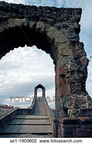 Stock Image - Pont del Diable, Gothic Bridge, Martorell, Catalonia, Spain.. Fotosearch