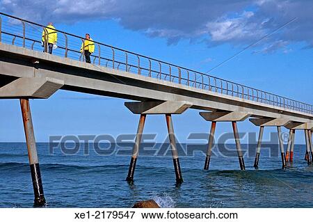 Stock Photo - Pont del Petroli, Badalona, Catalonia, Spain. Fotosearch