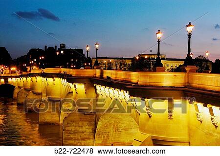 Pont Neuf, the oldest bridge in Paris, France View Large Photo Image Stock Photo - Pont Neuf, the oldest bridge in Paris, France. Fotosearch