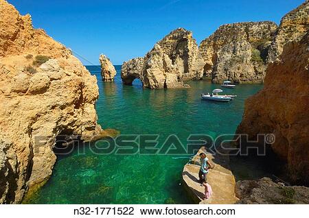Ponta da Piedade, Lagos, Algarve, Portugal, Europe View Large Photo Image Stock Image - Ponta da Piedade, Lagos, Algarve, Portugal, Europe. Fotosearch