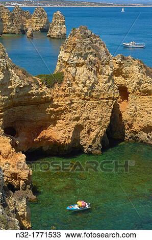 Ponta da Piedade, Lagos, Algarve, Portugal, Europe View Large Photo Image Stock Image - Ponta da Piedade, Lagos, Algarve, Portugal, Europe. Fotosearch