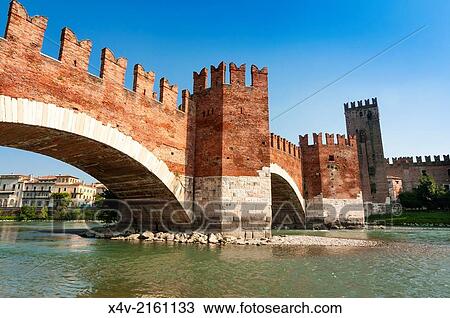 Ponte Scaligero, Bridge outside Castelvecchio fortress, Adige river, Verona, UNESCO World Heritage Site, Veneto, Italy, Europe. View Large Photo Image Stock Image - Ponte Scaligero, Bridge outside Castelvecchio fortress, Adige river, Verona, UNESCO World Heritage Site, Veneto, Italy, Europe.. Fotosearch