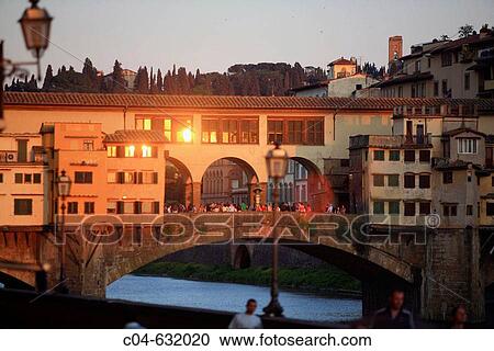 Stock Image - Ponte Vecchio, Florence. Tuscany, Italy. Fotosearch
