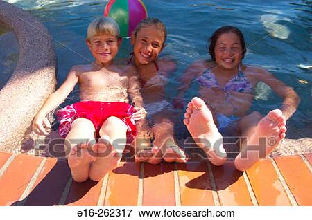 Pool friends View Large Photo Image Stock Photo - Pool friends. Fotosearch