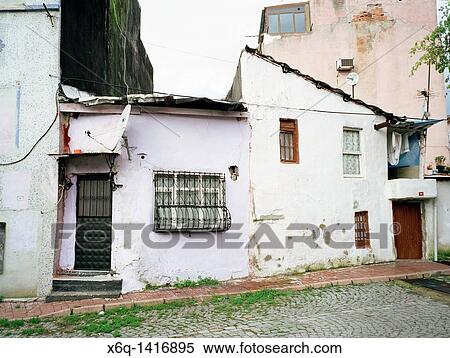 Poor housing in Sultanhamet in Istanbul, Turkey. View Large Photo Image Stock Photography - Poor housing in Sultanhamet in Istanbul, Turkey.. Fotosearch