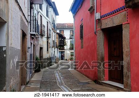 Stock Photo - Popular architecture. Cuacos de Yuste, CBceres, Spain. Fotosearch