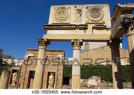 Porch Forum, Roman forum of Emerita Augusta, Mrida, Badajoz province, Extremadura, Spain View Large Photo Image Stock Photography - Porch Forum, Roman forum of Emerita Augusta, Mrida, Badajoz province, Extremadura, Spain. Fotosearch