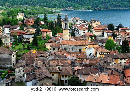 Porlezza town on Lake Lugano, Province of Como, Lombardy, Italy. View Large Photo Image Stock Photograph - Porlezza town on Lake Lugano, Province of Como, Lombardy, Italy.. Fotosearch