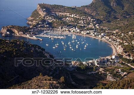 Port de Soller, Mallorca, Balearic Islands, Spain View Large Photo Image Stock Photograph - Port de Soller, Mallorca, Balearic Islands, Spain. Fotosearch