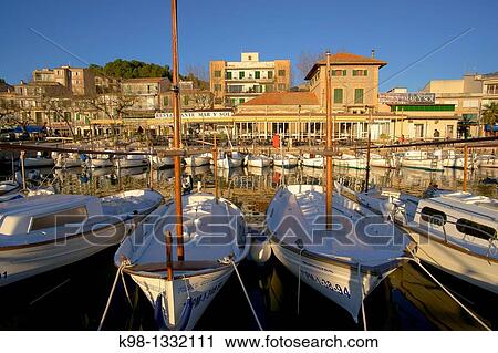 Port de Soller Mallorca Tramuntana Spain Balearic islands View Large Photo Image Stock Image - Port de Soller Mallorca Tramuntana Spain Balearic islands. Fotosearch