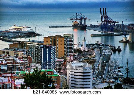 Port, Malaga. Andalusia, Spain View Large Photo Image Stock Photography - Port, Malaga. Andalusia, Spain. Fotosearch