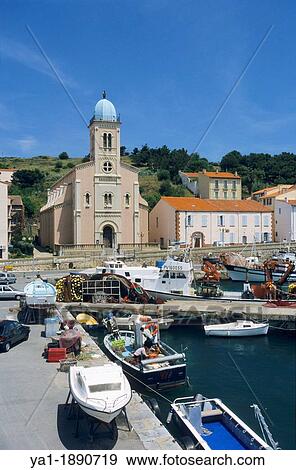 Port Vendres, Eastern Pyrenees, Languedoc-Roussillon, France View Large Photo Image Stock Photo - Port Vendres, Eastern Pyrenees, Languedoc-Roussillon, France. Fotosearch