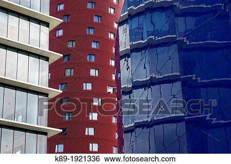 Porta Fira Hotel by Toyo Ito Barcelona Catalunya Spain View Large Photo Image Stock Photograph - Porta Fira Hotel by Toyo Ito Barcelona Catalunya Spain. Fotosearch