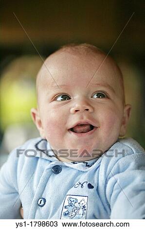 Portait of Baby Boy smiling View Large Photo Image Stock Image - Portait of Baby Boy smiling. Fotosearch