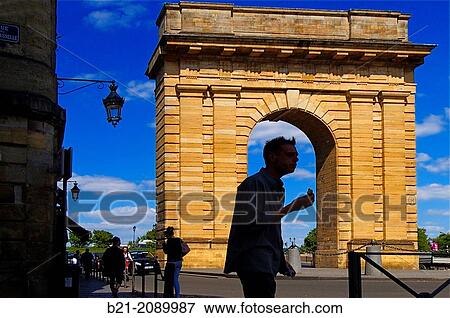 Porte de Bourgogne (1751-1755), Bordeaux, Gironde, Aquitaine, France View Large Photo Image Stock Photo - Porte de Bourgogne (1751-1755), Bordeaux, Gironde, Aquitaine, France. Fotosearch