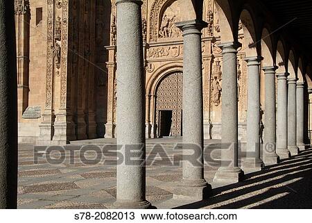 Portico, Convent of San Esteban (16th-17th century), Salamanca, Castilla-Leon, Spain View Large Photo Image Stock Image - Portico, Convent of San Esteban (16th-17th century), Salamanca, Castilla-Leon, Spain. Fotosearch