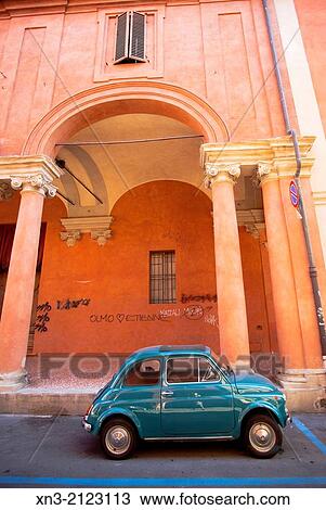 Porticos, Old Fiat 500 car, Bologna, Emilia-Romagna, Italy, Europe. View Large Photo Image Stock Image - Porticos, Old Fiat 500 car, Bologna, Emilia-Romagna, Italy, Europe.. Fotosearch