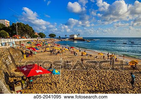 Porto da Barra beach, Salvador, Bahia, Brazil. View Large Photo Image Stock Photography - Porto da Barra beach, Salvador, Bahia, Brazil.. Fotosearch