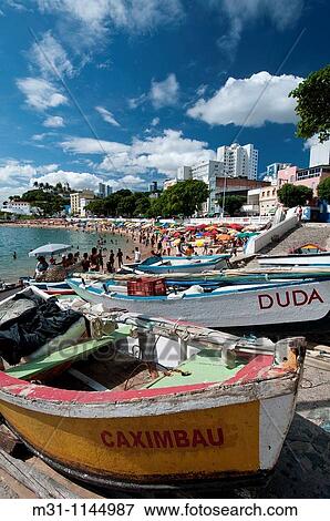 Stock Photo - Porto da Barra beach, Salvador de Bahia, Brasil. Fotosearch