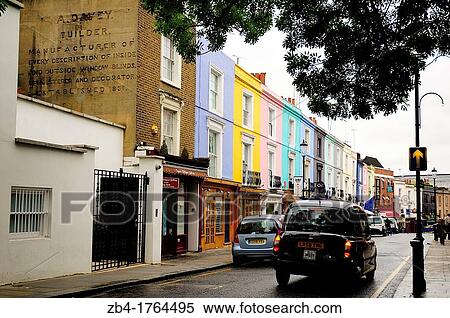 Portobello Road, Notting Hill, London, England, UK, Europe. View Large Photo Image Stock Photography - Portobello Road, Notting Hill, London, England, UK, Europe.. Fotosearch