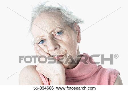 Portrait af an old woman View Large Photo Image Stock Photograph - Portrait af an old woman. Fotosearch
