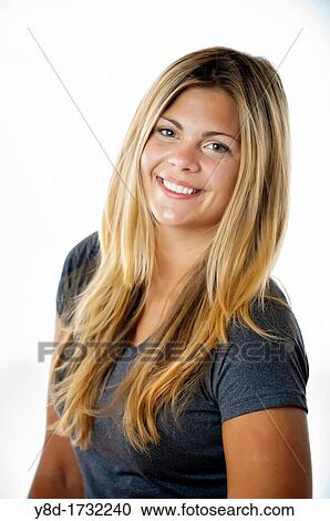 Stock Image - Portrait Fitness Trainer, Female 22, Caucasian. Fotosearch