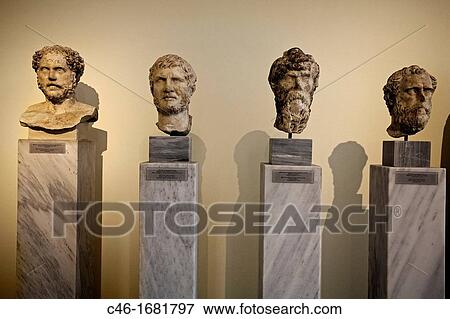 Portrait Heads of Kosmetes, National Archaelogical Museum Athens Greece. View Large Photo Image Stock Photo - Portrait Heads of Kosmetes, National Archaelogical Museum Athens Greece.. Fotosearch