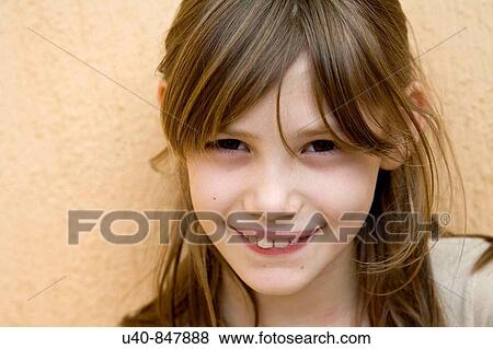 Portrait, little girl View Large Photo Image Stock Photo - Portrait, little girl. Fotosearch
