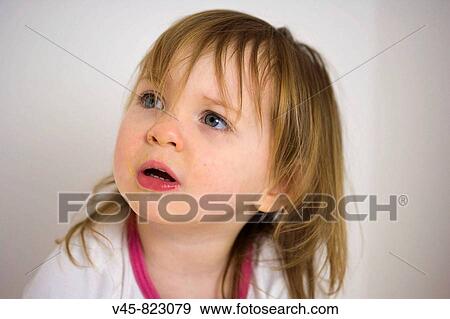 Portrait of 2 years old girl View Large Photo Image Stock Photo - Portrait of 2 years old girl. Fotosearch