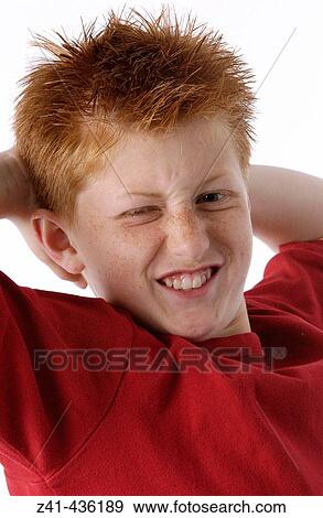 Stock Photo - Portrait of a 12 year old boy. Fotosearch