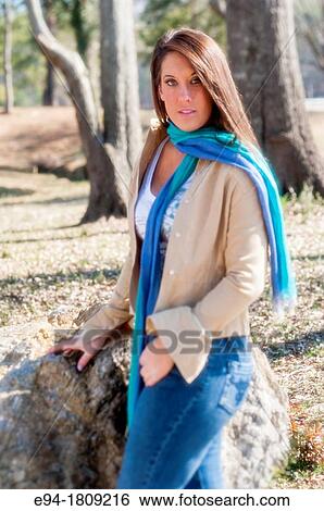 Portrait of a 23 year old brunette woman View Large Photo Image Stock Photograph - Portrait of a 23 year old brunette woman. Fotosearch