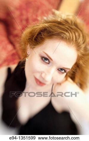 Portrait of a 28 year old redheaded woman View Large Photo Image Stock Photo - Portrait of a 28 year old redheaded woman. Fotosearch