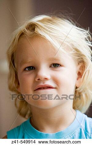 Picture - Portrait of a 4 year old boy.. Fotosearch