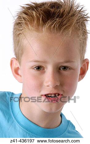 Portrait of a 8 year old boy View Large Photo Image Stock Photo - Portrait of a 8 year old boy. Fotosearch