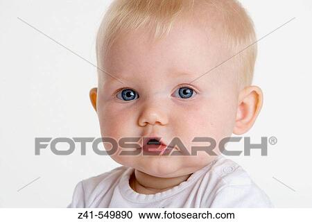 Stock Image - Portrait of a baby.. Fotosearch