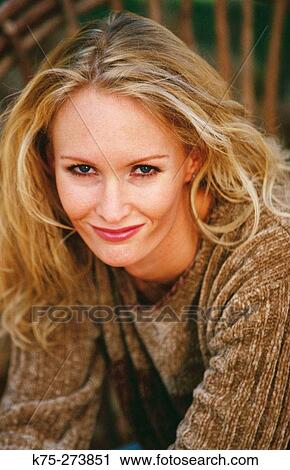 portrait of a blonde woman View Large Photo Image Stock Image - portrait of a blonde woman. Fotosearch
