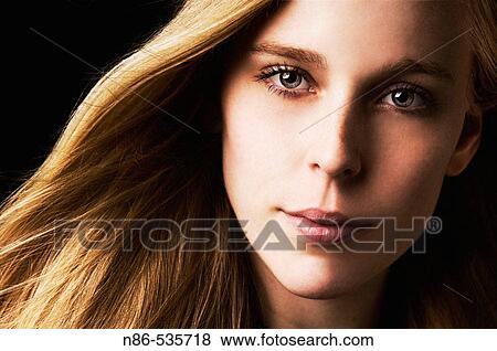 Stock Photo - Portrait of a blonde woman. Fotosearch
