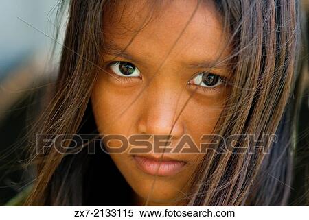 Portrait of a Cambodian girl. The population of Cambodia today is about 10 million. About 90-95 percent of the people are Khmer ethnic. View Large Photo Image Stock Photography - Portrait of a Cambodian girl. The population of Cambodia today is about 10 million. About 90-95 percent of the people are Khmer ethnic.. Fotosearch